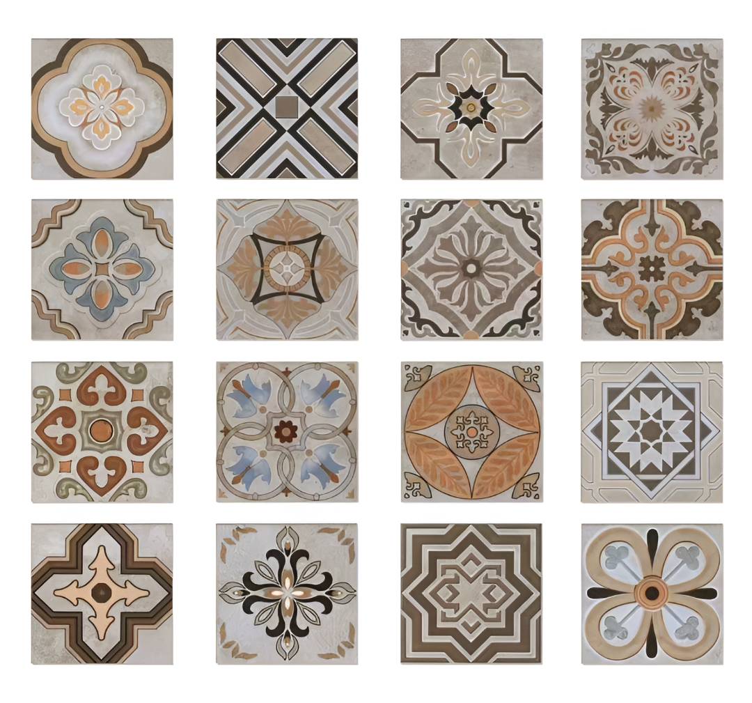 Moroccan Sunset (16 Unique Tiles)