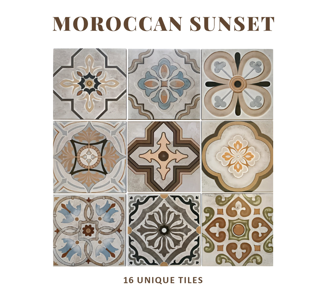 Moroccan Sunset (16 Unique Tiles)